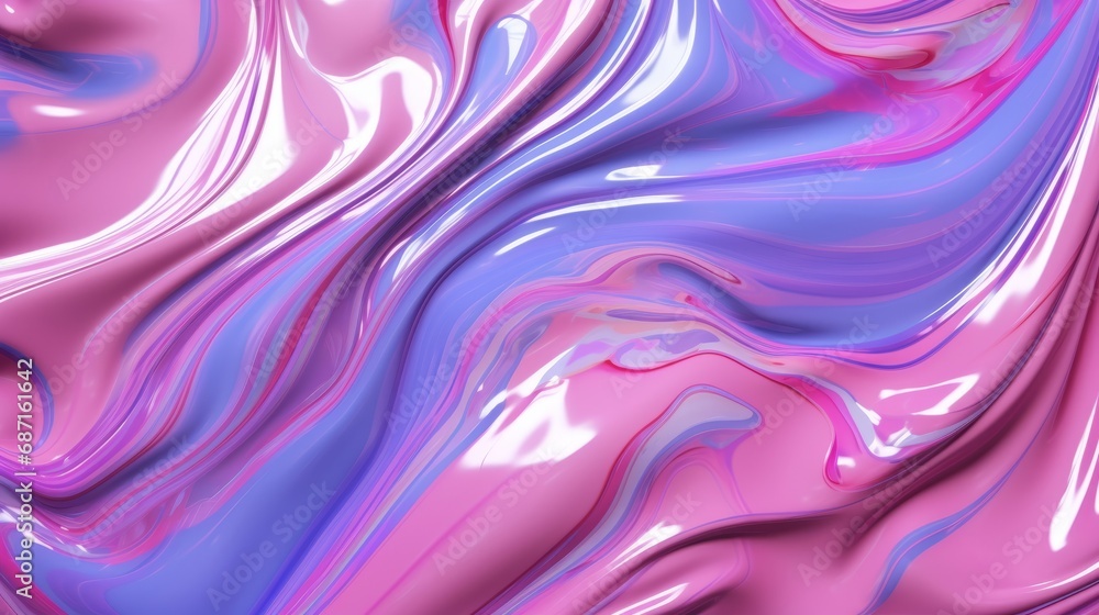 pink-blue liquid surface, rococo pastel, light silver and light burgundy