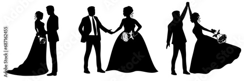silhouette of a romantice couple photo