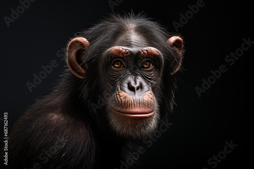 cute funny chimpanzee ape illustration © Izanbar MagicAI Art