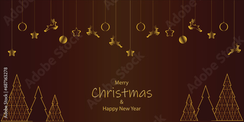 Christmas background. Christmas tree. Christmas decoration. winter holiday. banner, Greeting card,  poster