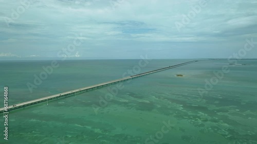 Wallpaper Mural Aerial view on Seven miles bridge on a sunny day  Torontodigital.ca