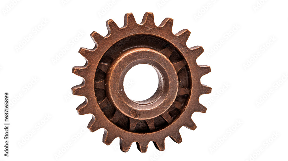 Old rusty gear wheel isolated on transparent background, PNG image with background removed, Created with Generative Ai technology. Old rusty gear wheel isolated on transparent background, PNG image with background removed, Created with Generative Ai technology.