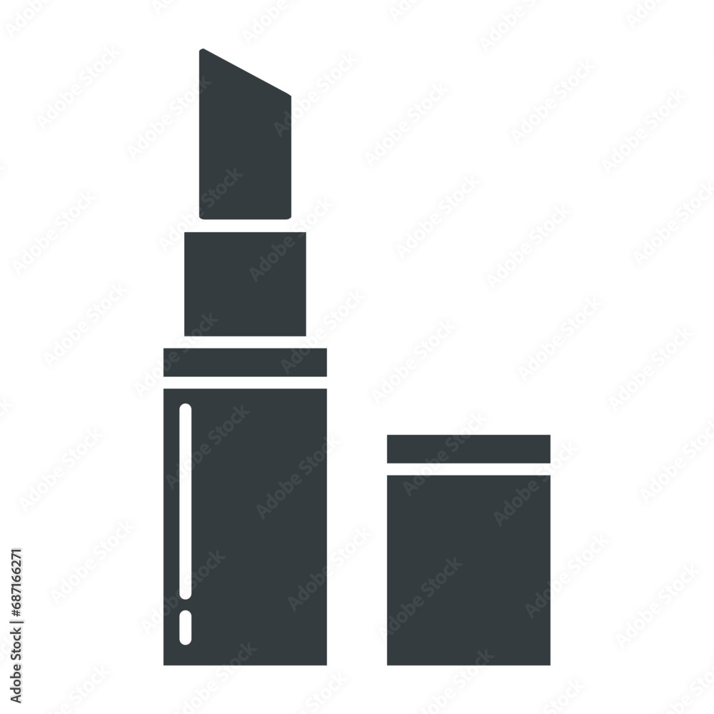 Lipstick cosmetic flat icon for apps and websites