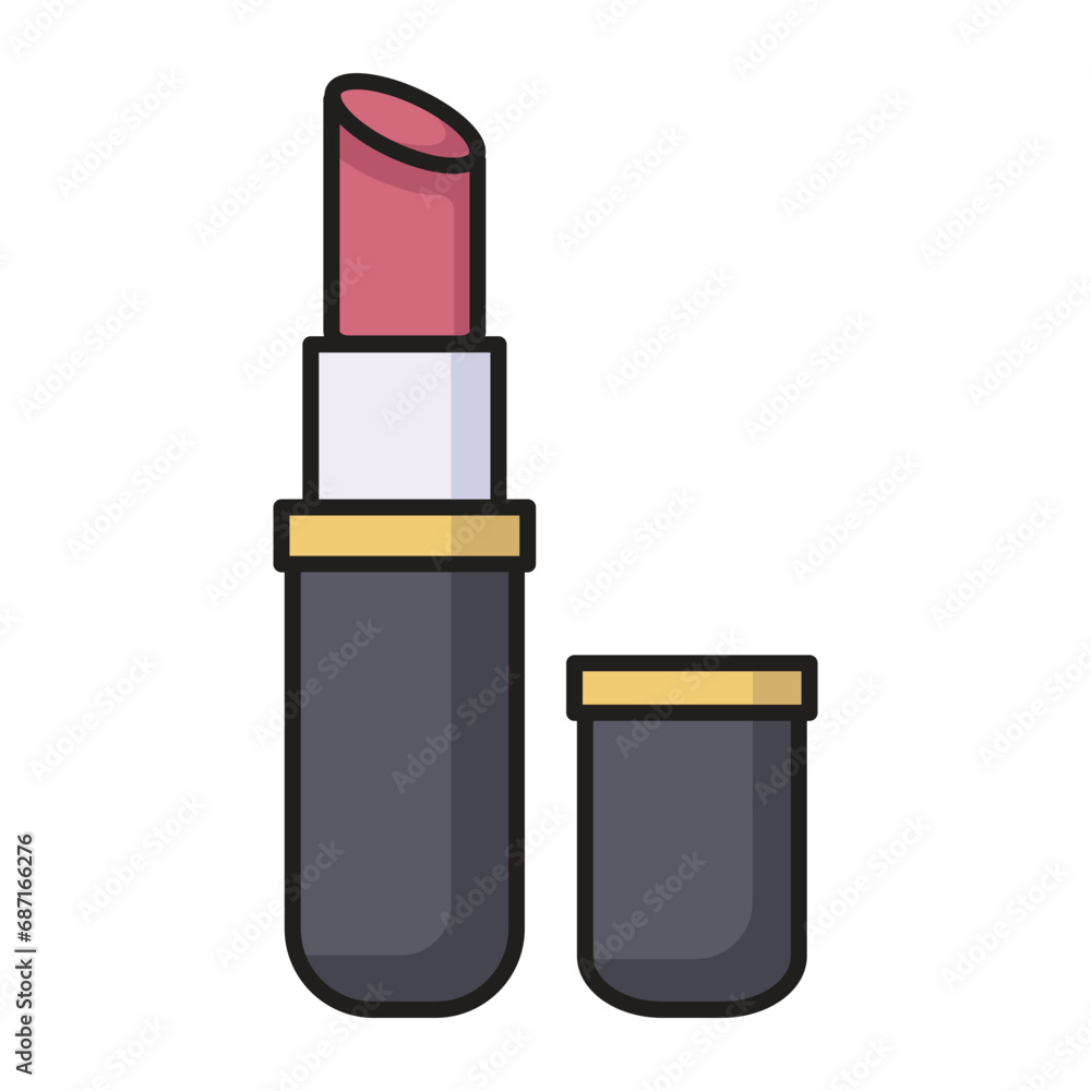 Lipstick cosmetic flat icon for apps and websites