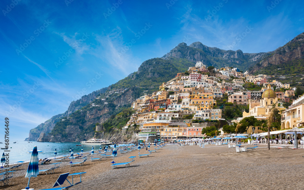 Positano on Amalfi Coast in Campania, Italy
