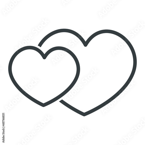 Love Heart Symbol Icons Vector On Trendy Design