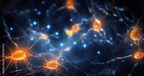 neural cells pattern background
