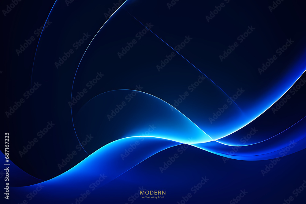 Abstract Blue on Black Background. colorful wavy design wallpaper. creative graphic 2 d illustration. trendy fluid cover with dynamic shapes flow. Abstract Blue on Black Background. colorful wavy design wallpaper. creative graphic 2 d illustration. trendy fluid cover with dynamic shapes flow.