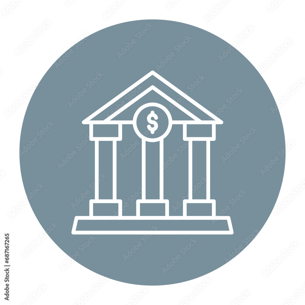 Commercial Bank Icon Commercial Bank Icon