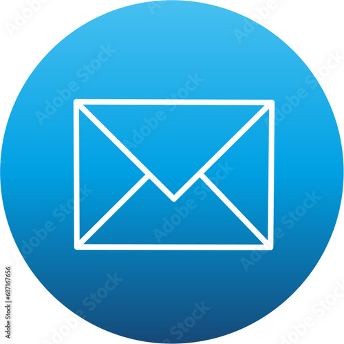 Email icon in blue gradient circle