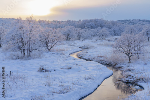 厳冬期の釧路湿原の絶景 © ibuki