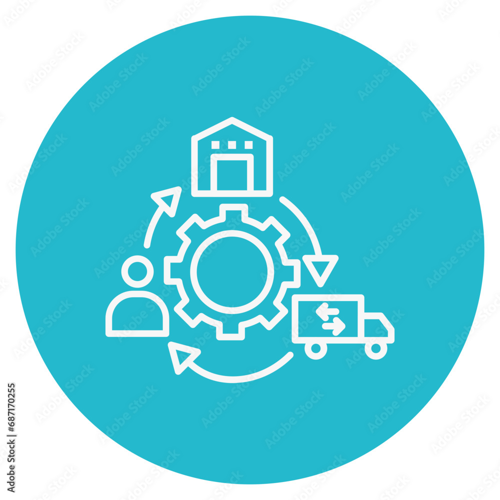 Supply Chain Management Icon Supply Chain Management Icon