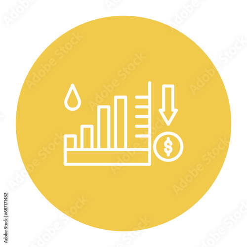 Oil Price Decrease Icon