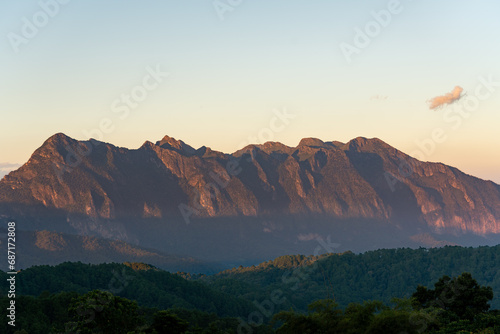 Beautiful mountain landscape at Doi Luang Chiang Dao, Chiang Mai province in Thailand.