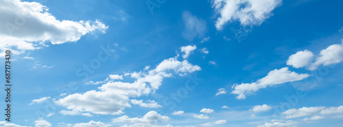 summer blue clouds. gradient light white background . Beautiful clouds in the sunlight. The winter weather is calm and bright.panorama.