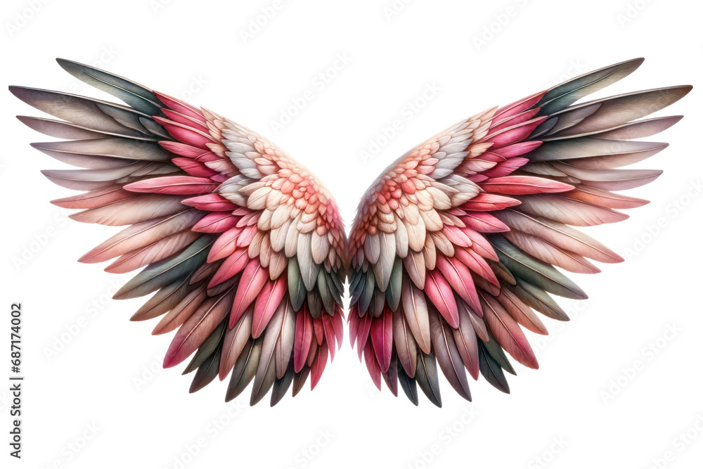 Fototapeta premium wings of birds llustration cut out transparent isolated on white background ,PNG file