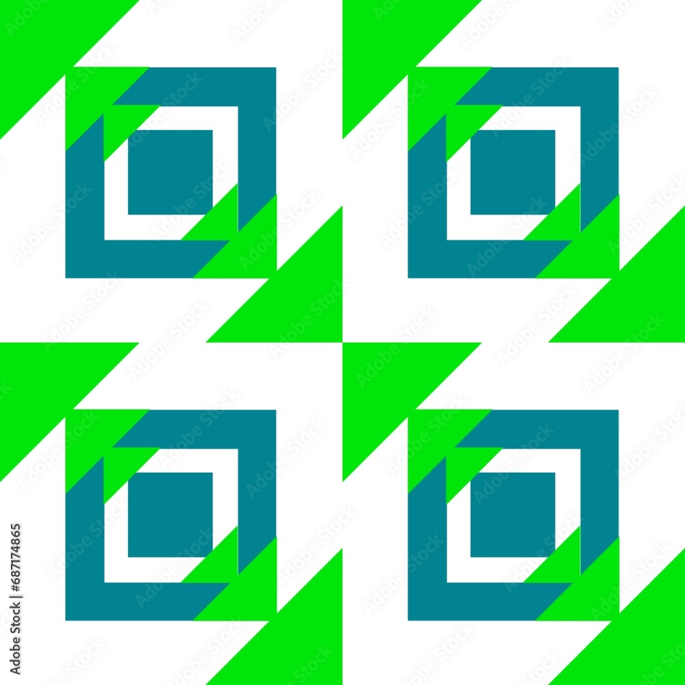 Seamless square patterns with arrows placed diagonally in green colour with white background Seamless square patterns with arrows placed diagonally in green colour with white background