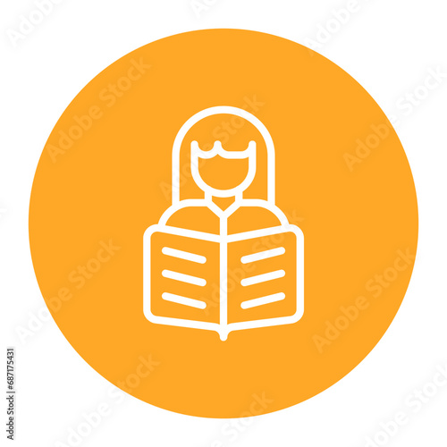 Woman Reading Icon