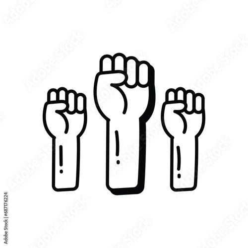 Human rights icon vector stock illustration