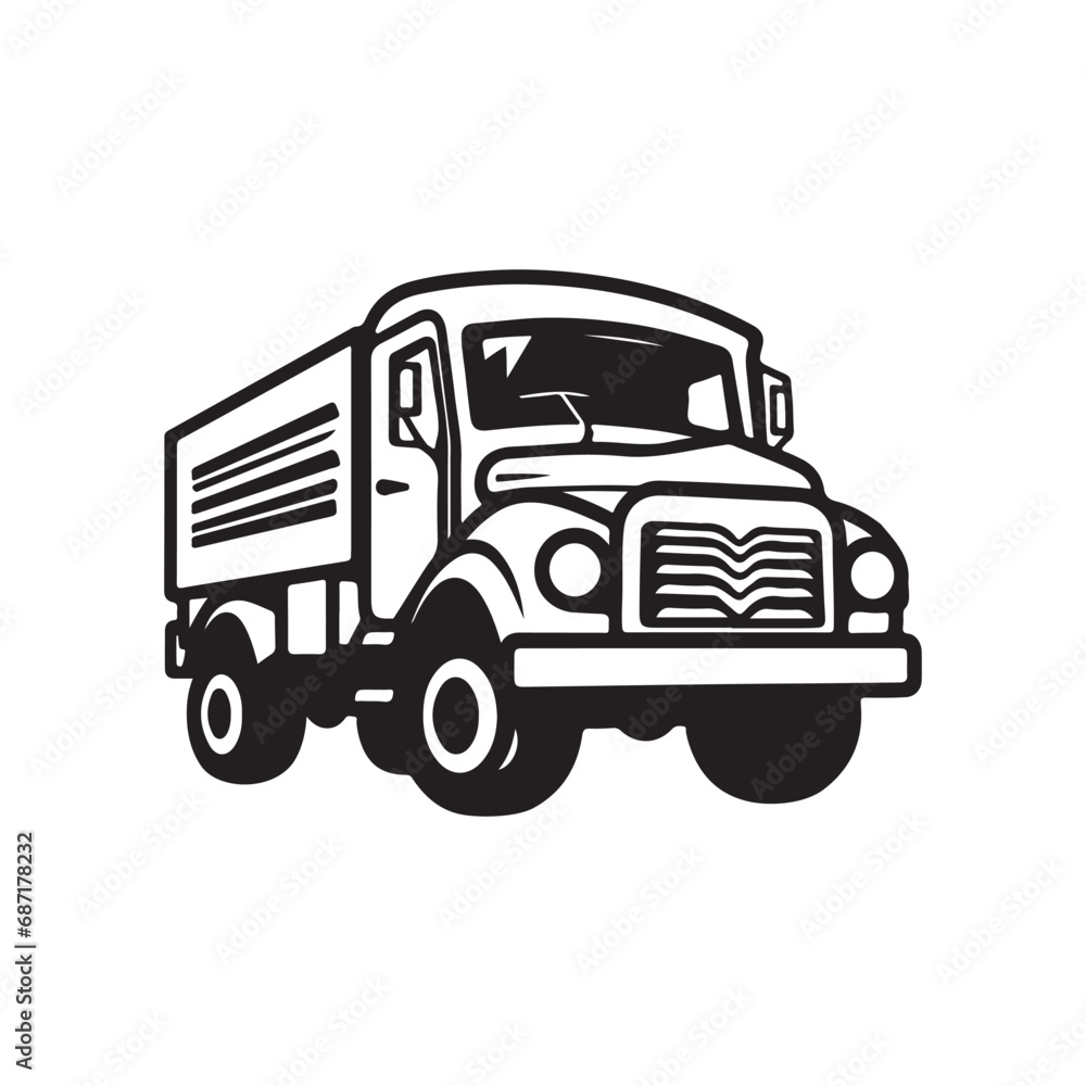 Truck Cartoon Image Vector