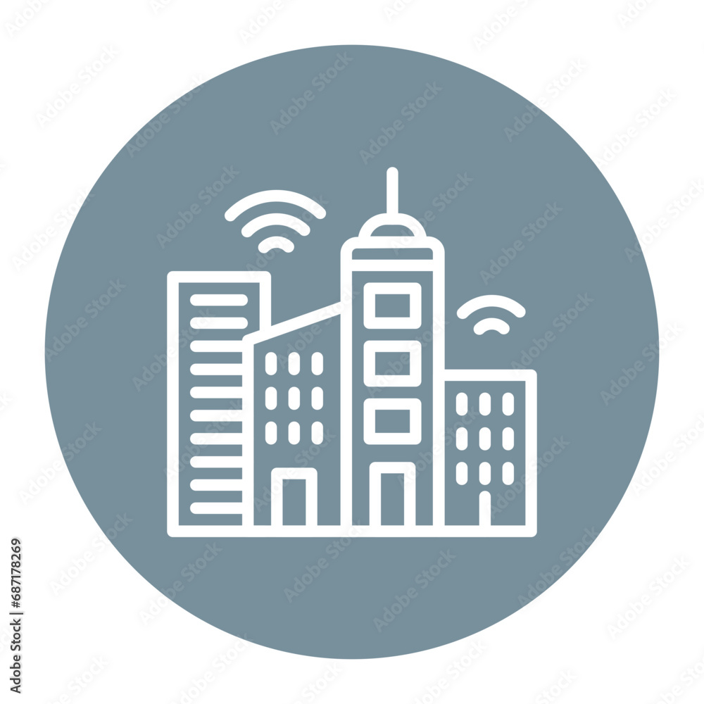 Fototapeta premium Smart City Icon