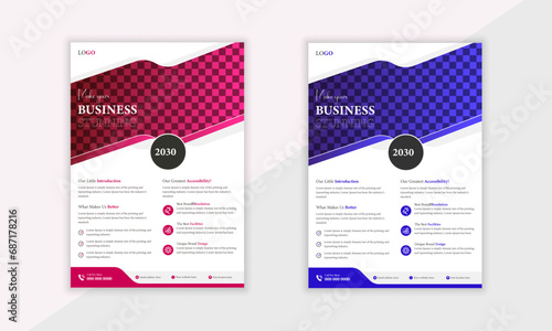 Unique Corporate Flyer Design template for business.