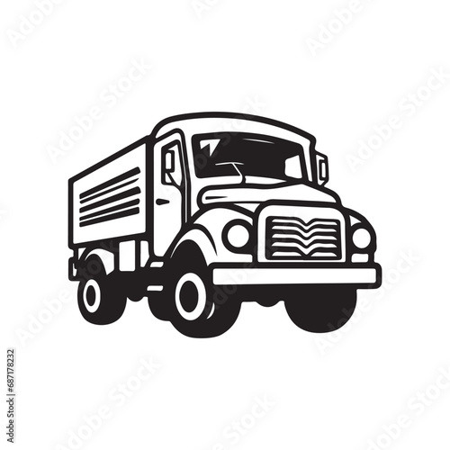 Truck Cartoon Image Vector