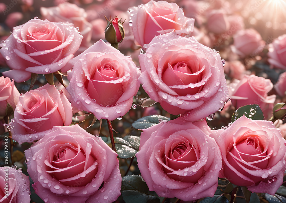 雫の滴る美しい薔薇 雫の滴る美しい薔薇