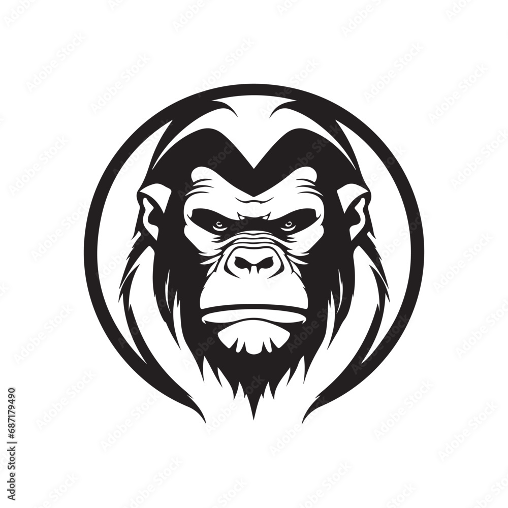 Gorilla Head Image vector