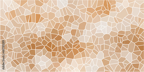 orang and white crystallize abstract background in light sweet vector illustration.colorful stoke colors stone tile pattern. Cement kitchen decor. abstract mosaic polygonal background .