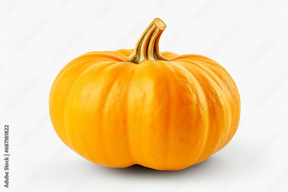 Orange pumpkin on a white background Orange pumpkin on a white background