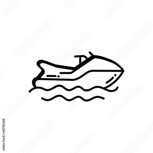 Jet Skiing icon vector stock illustration