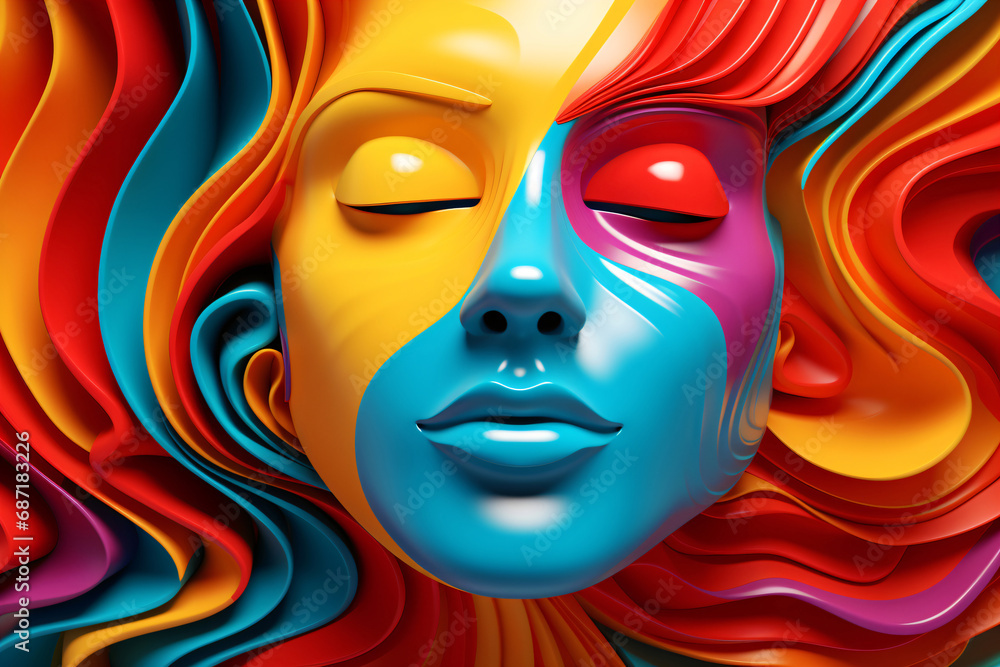 abstract head comes from a homogeneous mass abstract head comes from a homogeneous mass