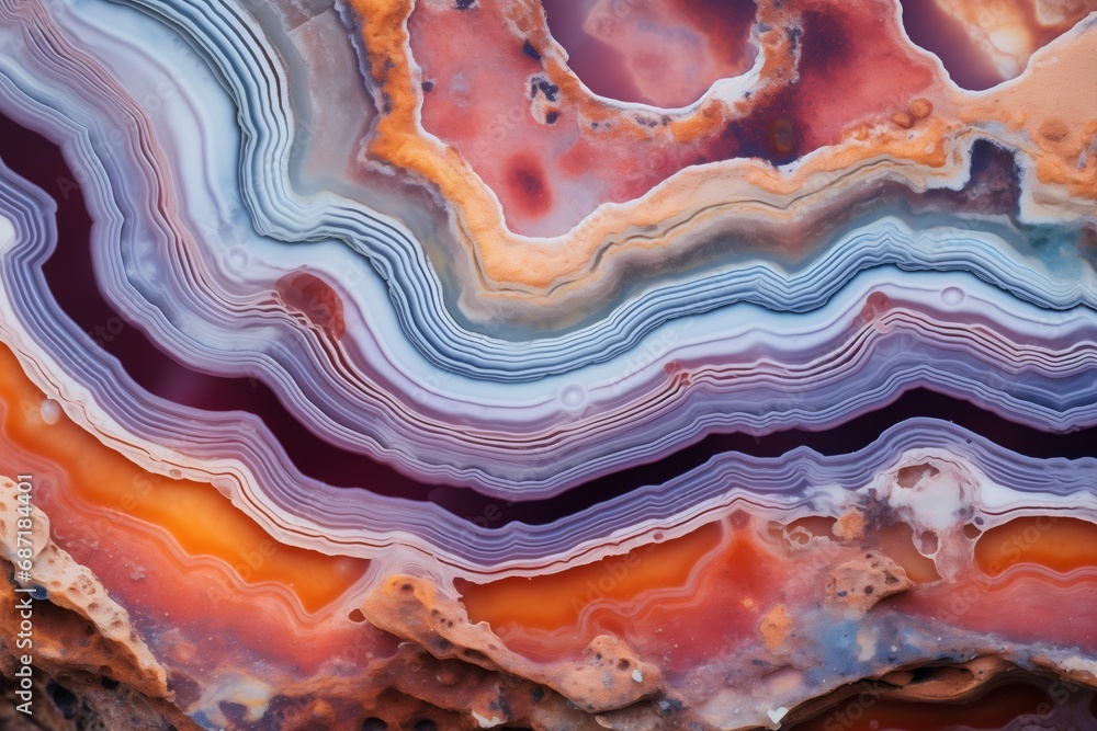 Agate Rock Gradient Surface Texture, Natural Stone Background with Smooth Color Transitions