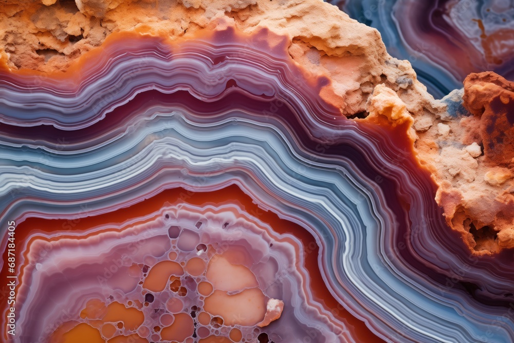 Textured Agate Rock Gradient Surface, Natural Stone Background with Smooth Color Transitions