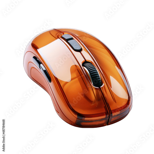 Wireless Mouse Isolated on Transparent or White Background, PNG