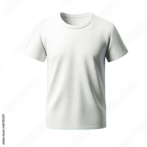 white t shirt for mockup isolated on transparent or white background, png