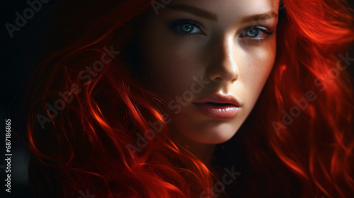 portrait of a woman with red hair
