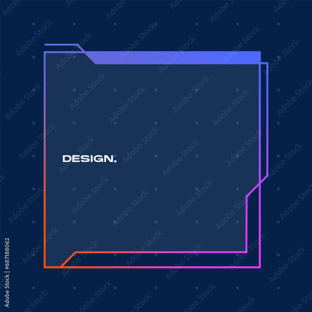 Futuristic square gradient background. Pop up window vector illustration. Futuristic square gradient background. Pop up window vector illustration.