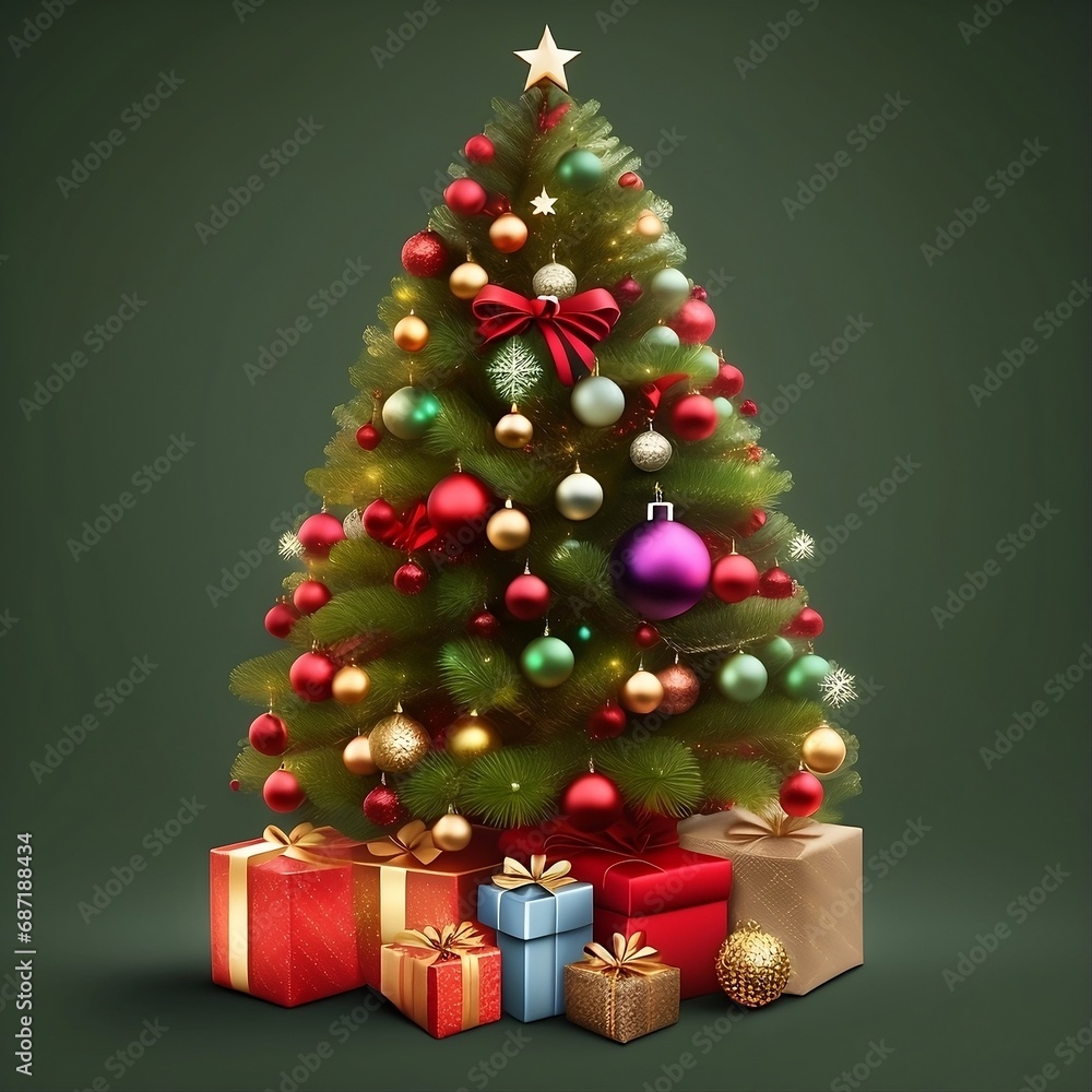 christmas tree with presents christmas tree with presents