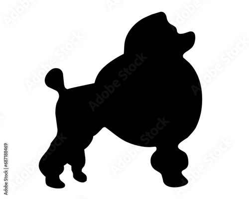 adult poodle dog silhouette  cute dog silhouette  logo  print  decorative sticker