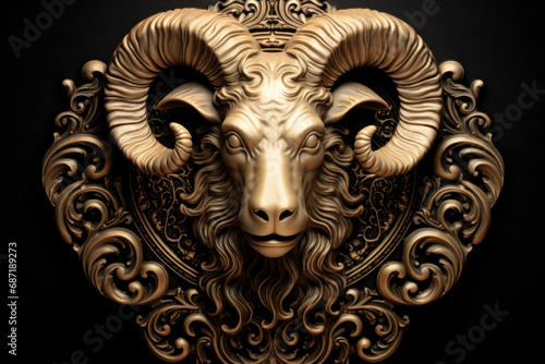 Astrology Capricorn zodiac sign. Ram or mouflon horoscope