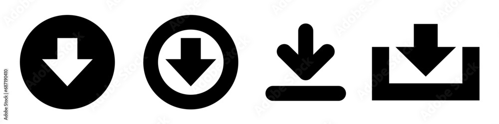 download icon vector isolated White background download icon vector isolated White background