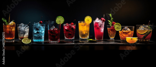 Classic drinks menu concept featuring a variety