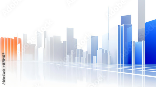 abstract city background blue tune