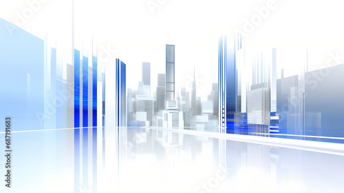 abstract city background blue tune