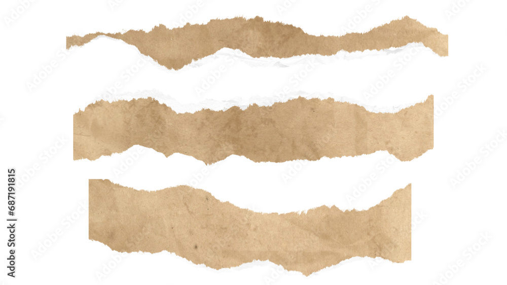 Piece of paper in png. Wrinkled texture. transparent background. Cut paper. Color.