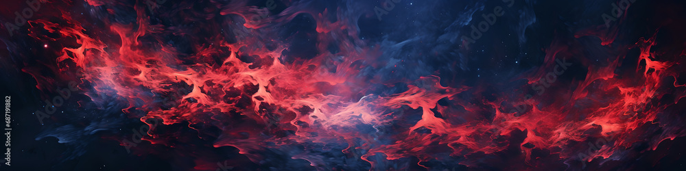 red an blue fire background banner 