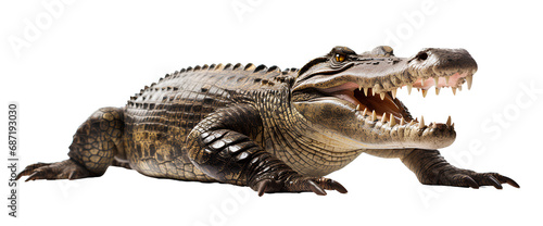 crocodile on a transparent background PNG for decorating projects.