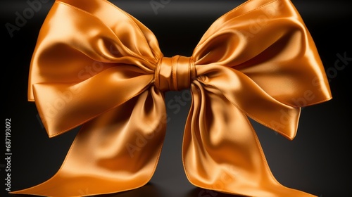 Shiny Satin Ribbon Brown Color Isolated, Background Image, Desktop Wallpaper Backgrounds, HD